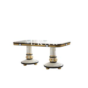 China Carving a big table by hand wood luxury 8 seater dining table FLN-M-CT102 on sale