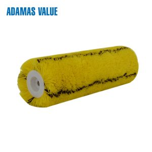 Stitched Yellow Paint Roller Brush Euro - Style With Cross Stripe