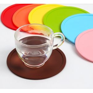Customized Round Silicone Coaster Mats Pads for Table Decoration Accessories