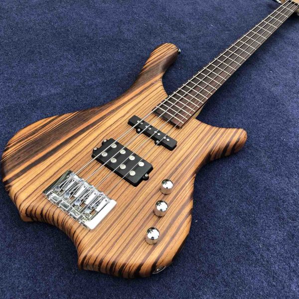 Quality 2020 New 4 Strings Buzzard Natural Color Top Neck Through Bass Guitar wholesale