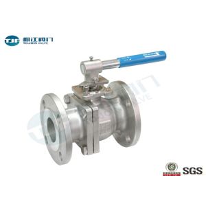 2 Piece Flanged Industrial Ball Valve WCB Type With ISO 5211 Mounting Pad