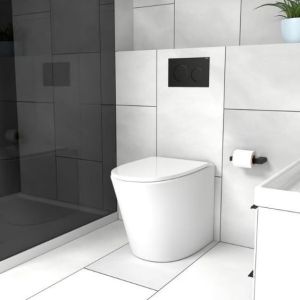 Side Inlet Enclosed Toilet Cistern With Gravity Flush Bottom Outlet
