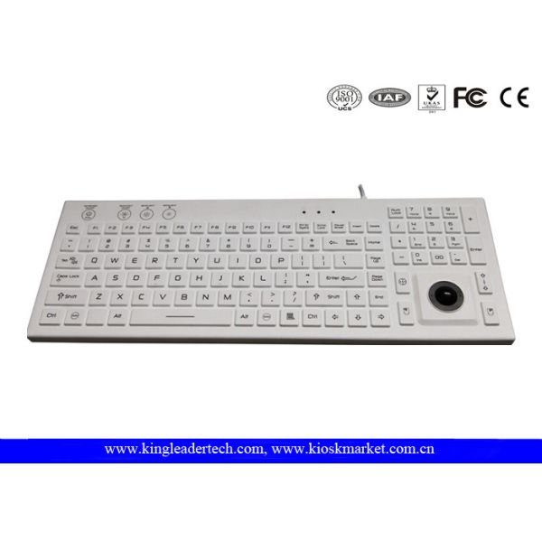Quality IP68 Backlit Washable Silicone Keyboard With On / Off Switch and12 Function Keys And trackball wholesale