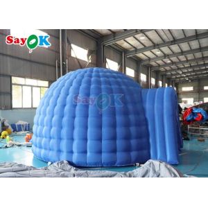4m Tarpaulin Inflatable Igloo Dome Tent With LED Light Blower Promotional