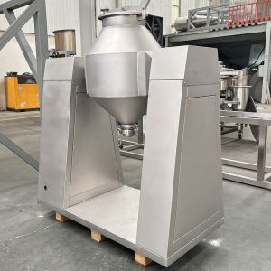 Stainless Steel Double Cone Blender with 100-1500L Capacity and Adjustable Speed