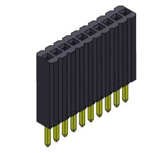 Female Header Connector 1.27mm Single Row Straight Type 1*2PIN To 1*50PIN H=8