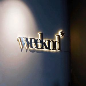 50000 Hours Working Lifetime Custom Mall Signage 3D Acrylic LED Light Sign for