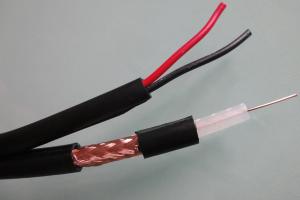 RG59 Siamese Cable 95% BC Braiding + 2 × 0.50 mm2 BC Power for CCTV Camera
