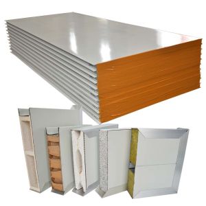 Heat Insulated EPS PU Sandwich Panel 0.4mm - 0.6mm Fireproof  PUF Sandwich Panel