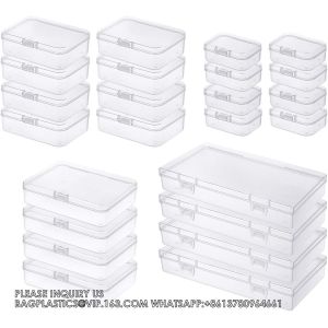 Mixed Sizes Rectangular Empty Mini Clear Plastic Organizer Storage Box