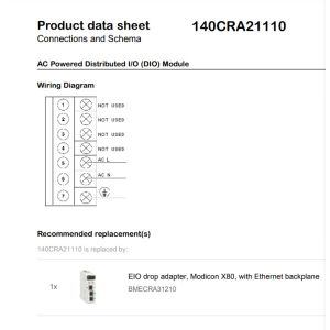 SCHNEIDER TSX Modicon Quantum PLC 140CRA21110 DIO Drop Interface TSX