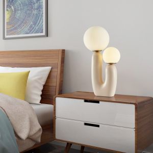 Post-modern Led Table Lamp Resin Glass Ball Table Lamps For Living Room Bedroom