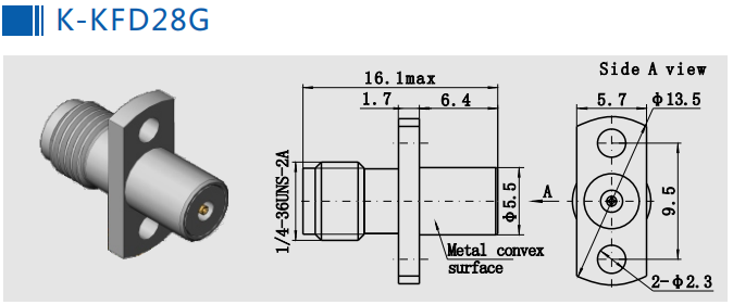 K2.92mm Male Stainless Steel RF Connector for MF540A Cable Plug