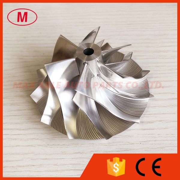 T04E 6+6 blades 54.30/82.00mm turbocharger milling/aluminum 2618/billet compressor wheel