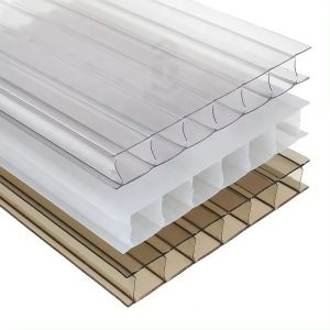 Anti UV Coating Soundproof Transparent Double Wall Polycarbonate Sheet Clear