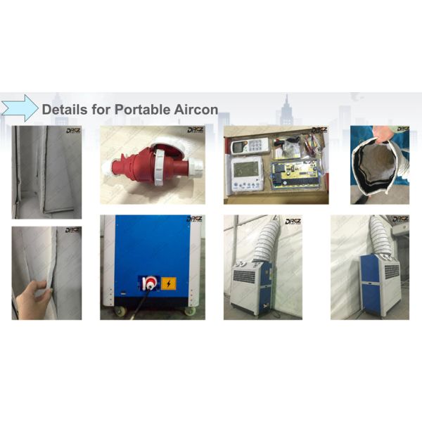 Self - Contained Large Portable Air Conditioner 10HP 8 Ton With All Metal Structure