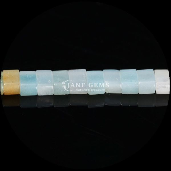 Natural Gemstone Polished Finish Cube Beads Amazonite Picture Jasper Loose Bead