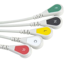 5Lead ECG Cable IEC Snap with Grey Color Compatible FIMED STAR 8000