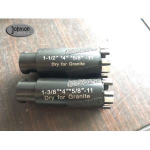 6mm,8mm,10mm-100mm Diamond Dry Core Drills Bits With Brazing Rods For Granite ,