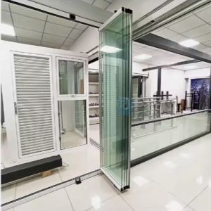 Sleek And Modern Aluminum Folding Door with Secure Locking Mechanism and Good