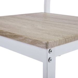 5pcs Metal Dining Room Table And Chair Set With 1 Drop Leaf Dining Table 29