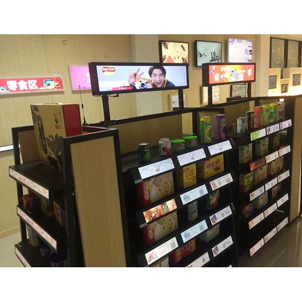 28.6 inch Ultra Wide Stretched Bar LCD Monitor Commercial Screen shelf edge display stretched lcd display