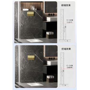 Bathroom Gold Color Smart Toilet with Upper Cistern and Customizable Colored