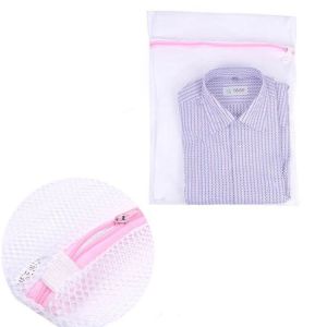 ISO9001 60x60CM Durable Zipper Mesh Laundry Bag