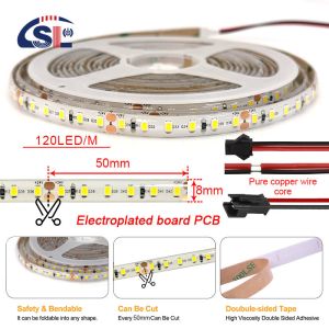 Waterproof 60Leds 120Leds 12v 24v 2835 Led Strip Light for Car Working