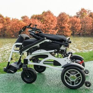 Lithium Battery Brushless Motor Electric Power Wheelchair 120KG Load