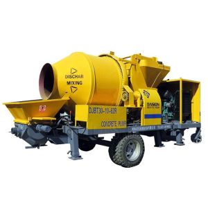 Hydraulic remote control 30m3/h peristaltic mobile diesel concrete mixer pump