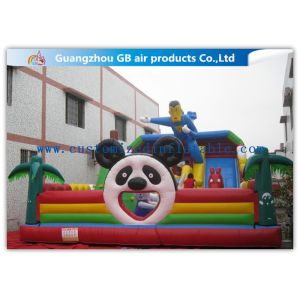 Customized Hero Man Inflatable Amusement Park Playground Funny Toy With Slide