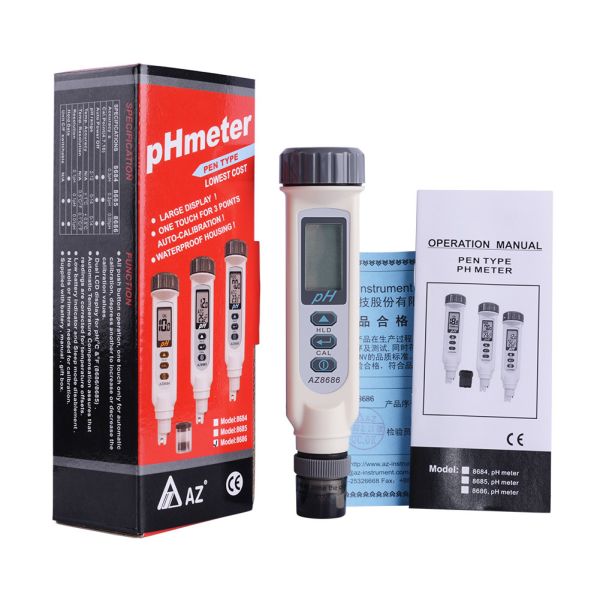Quality Versatile pH & Temperature Meter – AZ8686 for Aquaculture, Swimming Pools, & Laboratories wholesale