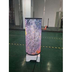 P2.5 Flexible LED Screen Indoor Video Advertising Curved Cylinder Display For