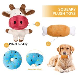 Natural Stuffed Squirrel Dog Plush Toys For Puppies