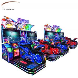 Coin Pusher HD 2 Player Arcade Car Racing Machine Motorbike Arcade Machine 400W
