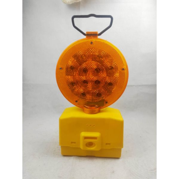 Quality LED Plastic Construction Barrier 19cm Solar Flasher Light Yellow For Traffic Cone wholesale