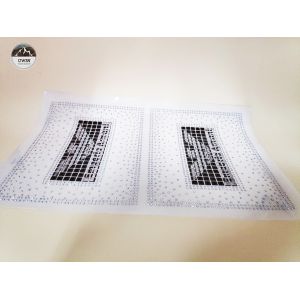 Rectangle Shape Rhinestone Applique Patches With Iron / Sew On Backing