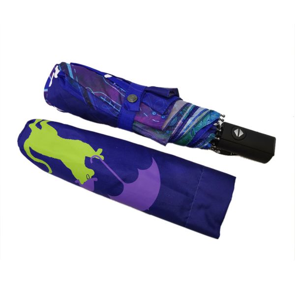 Quality Magic Print 23 Inch Automatic Open Close Umbrella 8 Panels Black Rubber Handle wholesale