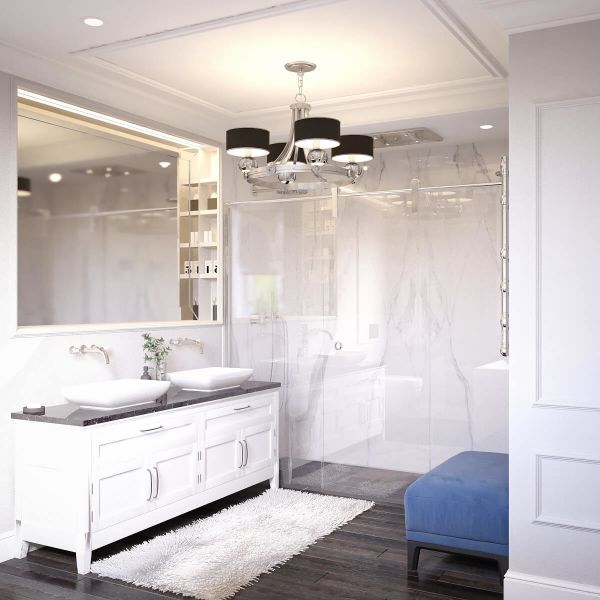 Quality Customized Euclidean White Bathroom Cabinet with Stainless Steel Tower Rack wholesale