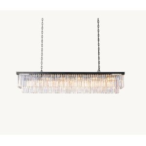 Cheap Black K9 Crystal Chandelier Modern Crystal Rectangular Chandelier 70&quot; for sale