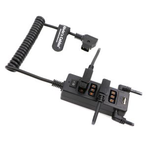 D Tap Splitter Cable With Power Switch Male D Tap To 4 Female D Tap 2 DC USB For