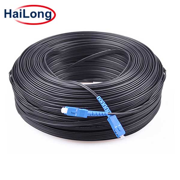 Flat FTTH 1 Core G657A LSZH Optical Fiber Drop Cable