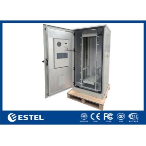 Floor Mounted Cabinet Outdoor 19 Inch Rack With PDU, Air Conditioner And Sensors