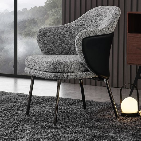 Custom Modern Leather Dining Chair Upholstered Velvet Simple Design Luxury PU Fashionable High Furniture Leisure Back