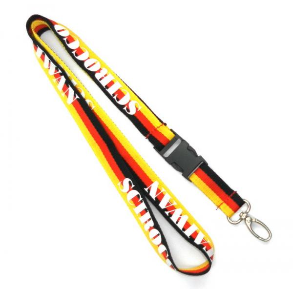 Quality ID Holder Flat Polyester Lanyard Neck Strap For Business Conference wholesale