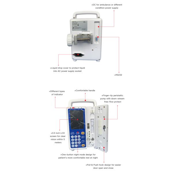 Large Screen ICU Digital Peristaltic Infusion Pump