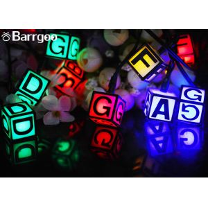 Outdoor Solar LED Christmas Lights Letter String 4 - 8h Charging Time High