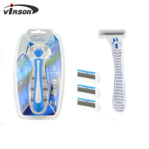 China Manufacture Cheap Wholesale Oem Shaving Razor Men 3-6 Blades Disposable Razor Pack for Men with Razor Head Refills on sale