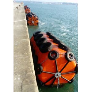 China Ship Protection Bumper Foam Filled Fender With Tyre And Chain on sale